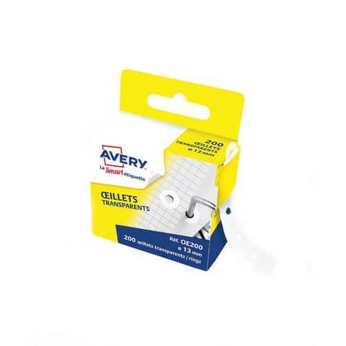 Transparent eyelets, 13-mm dia. - Dispenser box - Avery