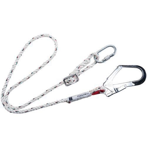 Adjustable Lanyard - 2m Long - Carabiner & Scaffold Hook - Portwest