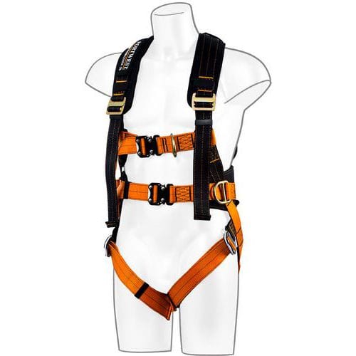 Black/Orange Full Body 3 Point Safety Harness - S/M/L/XL/XXL -Portwest