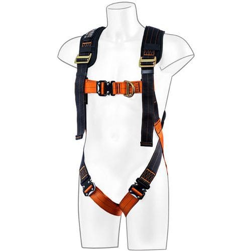 Black/Orange Full Body 2 Point Safety Harness - S/M/L/XL/XXL -Portwest