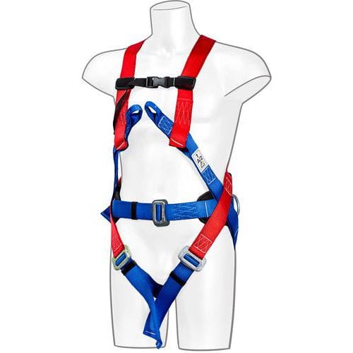 3 Point Red/Blue Full Body Harness - One Size - FP17 Plus Portwest UK