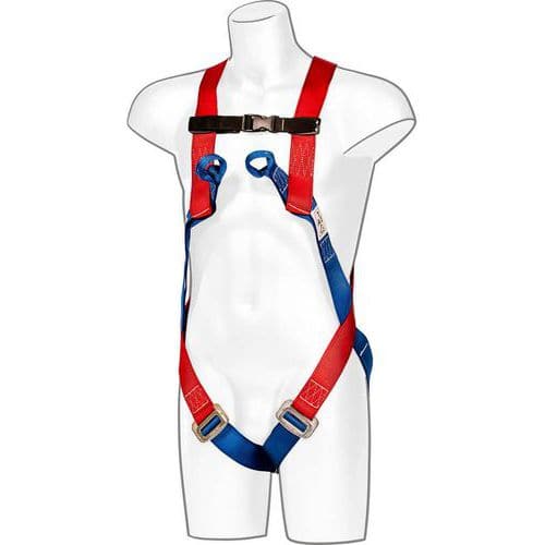 2 Point Red/Blue Full Body Safety Harness - 1 Size - FP12 Portwest