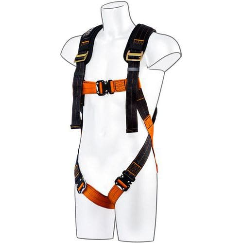 1 Point Full Body Harness - S-XXL - Black/Orange - Ultra Portwest UK