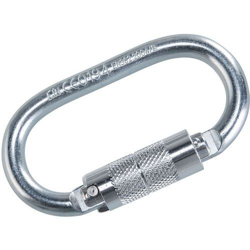 Steel Twist Lock Carabiner - 100kg Max Load - FP33 Portwest UK