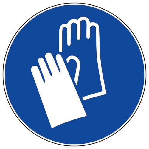 Mandatory sign - Wear protective gloves - Adhesive