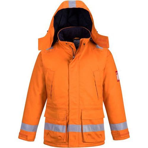 Orange Static/Flame Resistant Winter Coat/Jacket - S-3XL - Portwest UK