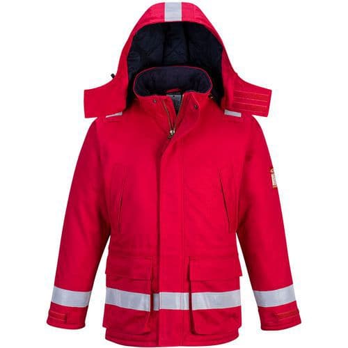 Red Static/Flame Resistant Winter Coat/Jacket - Small-3XL -Portwest UK