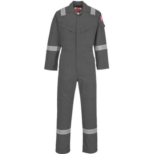 Grey Lightweight Flame&Static Resistant Boilersuit/Coverall - Portwest