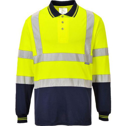 S279 High-Visibility Long Sleeve Polo Shirt - Portwest