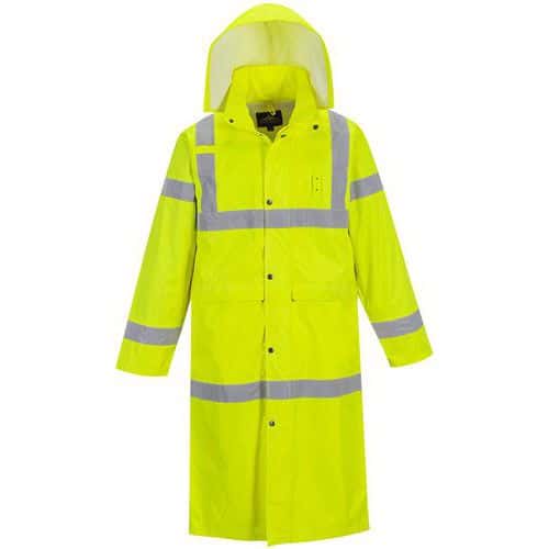 H445 Long High-Visibility Rain Coat - Portwest