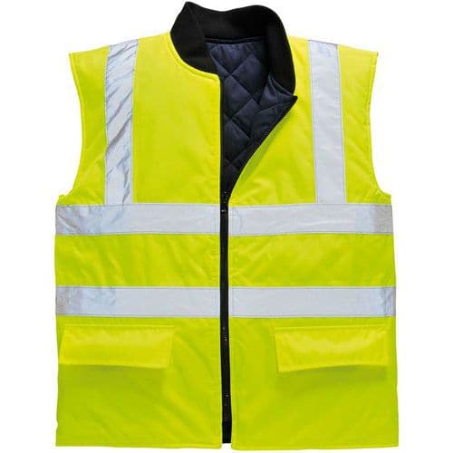 Hi Vis Safety Vest - Yellow Bodywarmer - 4 Pockets - XS-5XL - Portwest