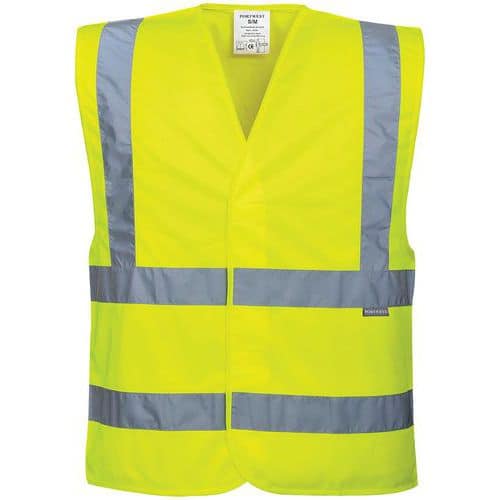 Yellow Hi-Vis Vest Harness - Double Belt - Small To 7XL - Portwest PPE