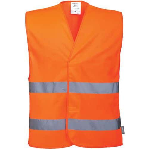 Orange Hi Vis Vest - Double Reflective Band - Small To 4XL - Portwest