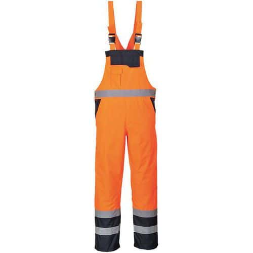 S489 High-Visibility Lined Bib and Brace - Portwest