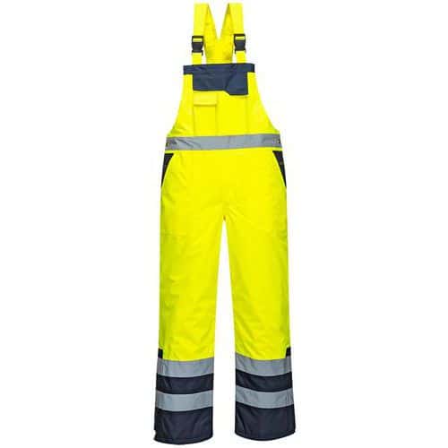 S489 High-Visibility Lined Bib and Brace - Portwest