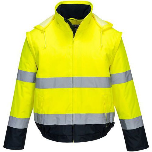 C464 High-Visibility 2-in-1 Lined Jacket - Portwest