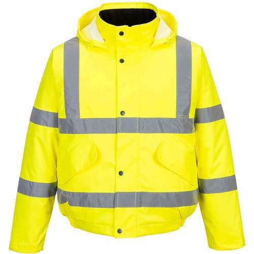 Yellow Hi Vis Bomber Jacket - XS To 8XL - 8 Pockets - Portwest