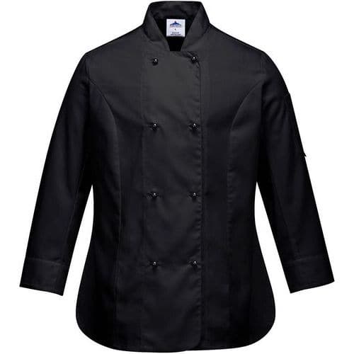 Women's Black Chef Uniform/Kitchen Jackets - XS-XXL - Portwest UK