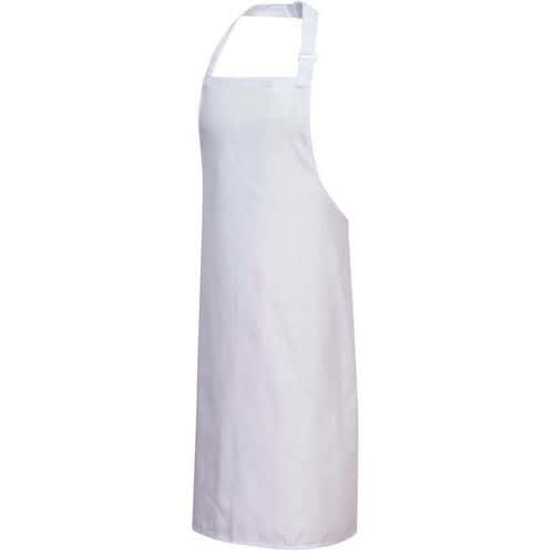 White Polycotton Bib Kitchen Aprons - Anti Stain - S841 Portwest UK