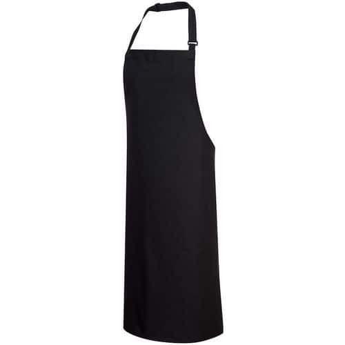 Food Industry Bib Apron - Black - Cotton Safety Workwear - Portwest