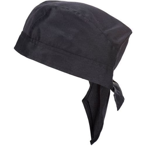 Black Twill Chefs Bandanas - Kitchen/Catering Hats - Portwest UK