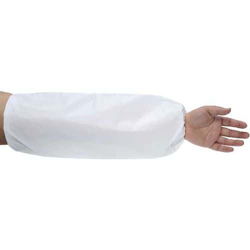 White Microporous Cut-Resistant Arm Protector Sleeves - Portwest UK