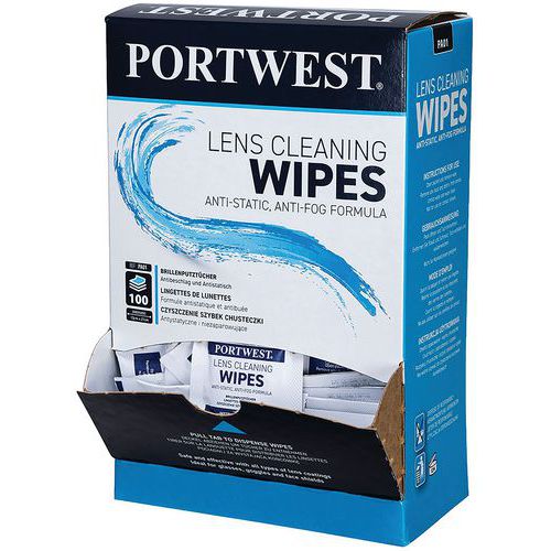 Glasses Cleaning Cloth - Alcohol-Free Eyeglass Lens Wipes - Portwest