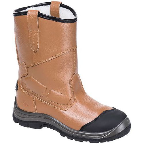 Brown S3 Rigger Fur-Lined High Safety Boot - Size 38-48 - Portwest UK