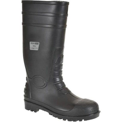 S5 Safety Wellington Boot - Black - Size 36-48 - Steel Toe - Portwest