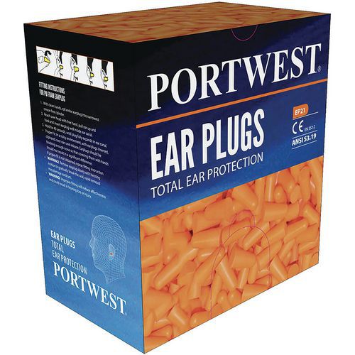 Foam Ear Plug Dispenser Refill Pack - 500 Pairs - Portwest