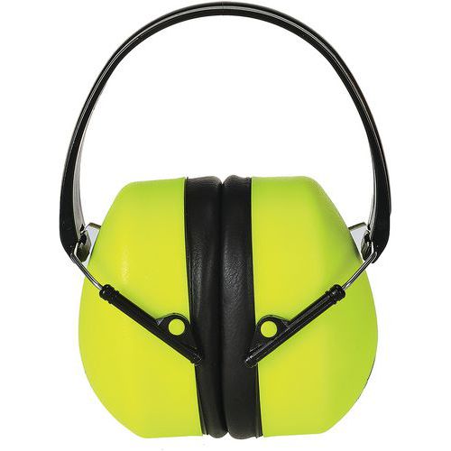 Bagged Yellow Super Hi Vis Foldable Ear Defenders - Portwest UK