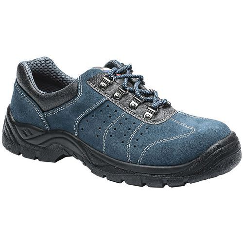 Blue Suede Perforated Unisex Safety Trainer - Size 36-48 - Portwest UK