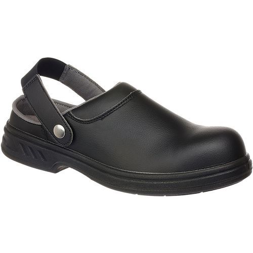 Black Unisex Safety Clogs - Size 34-49 - Hygienic Shoes - Portwest