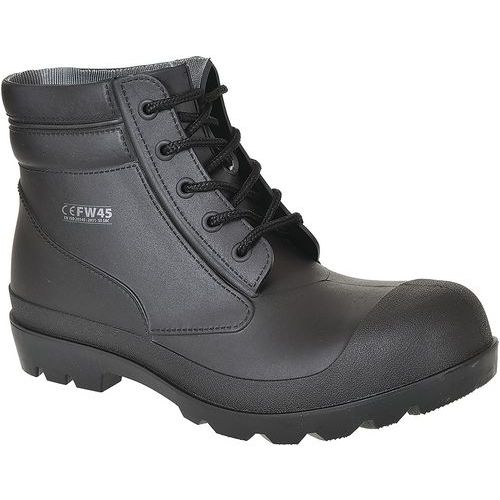 Black Unisex S5 PVC Waterproof Safety Ankle Boots - 38-47 - Portwest