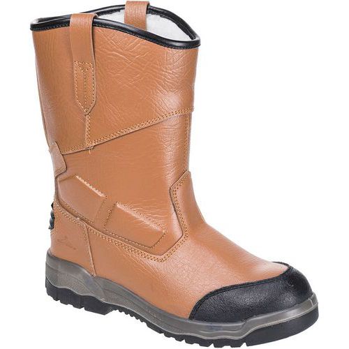 Brown S3 Comfort Fur-Lined Rigger Safety Boot -Size 38-48 -Portwest UK