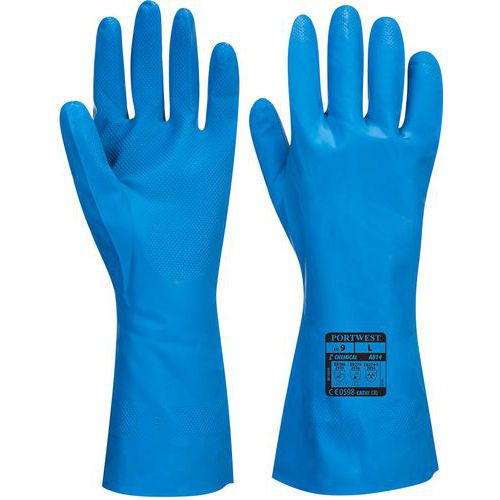 Food Approved Nitrile Gauntlets - Size 1-11 - Portwest UK