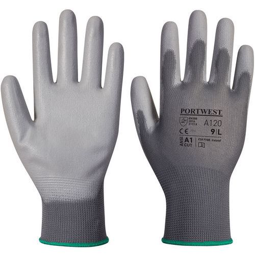 Grey/White PU Coated Glove - Size 6-11 - Cut Resistant - Portwest