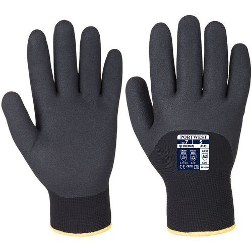 Black Thermal Safety Gloves - Size 8-11 - Cold Resistant - Portwest