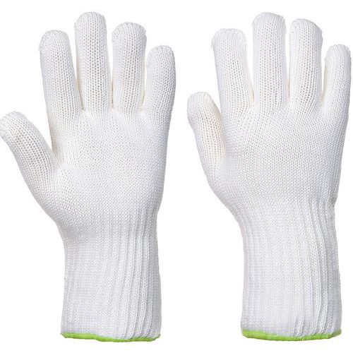 White Heat Resistant Gauntlet/Gloves - Size 9-11 - Long Cuff -Portwest