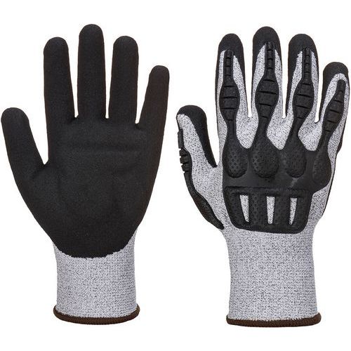 Grey/Black Impact & Cut-Resistant Safety Gloves - Size 8-11 - Portwest