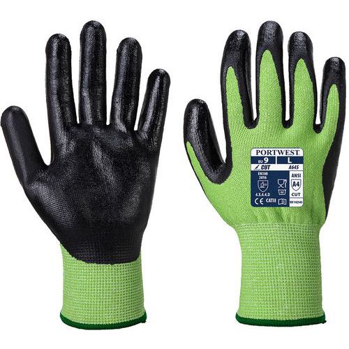 Green Cut Level D Cut-Resistant Gloves - Size 7-11 - Portwest UK