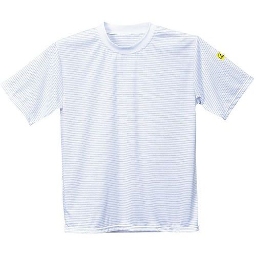 White Anti-Static ESD Carbon Fibre T-Shirts - Small-XXL - Portwest UK