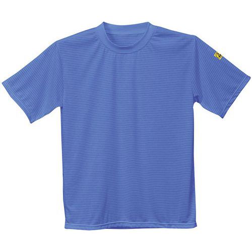 Blue Anti-Static ESD Carbon Fibre T-Shirts - Small-XXL - Portwest UK