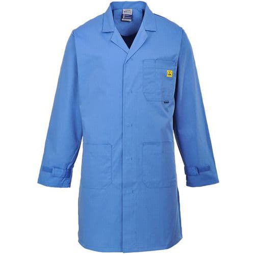 ESD Anti-Static Lab Coat - Blue Lab Gowns - Small To XXXL - Portwest