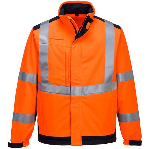 Orange Hi-Vis Softshell Workwear Site Jacket - Small-XXL - Portwest UK