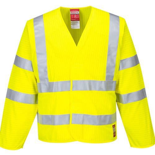 Yellow Hi-Vis Lightweight Static/Flame Resistant Jackets- Portwest UK