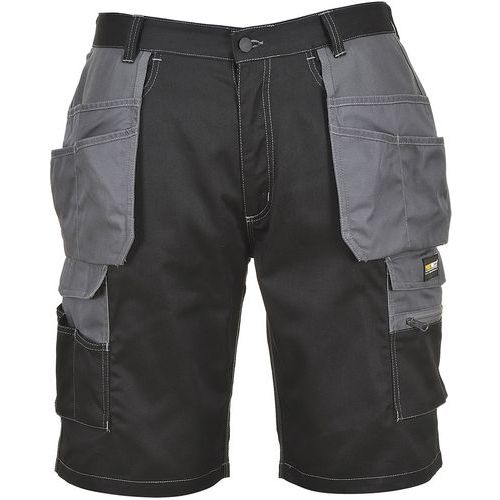 Holster Work Shorts - Black/Grey - Small-XXL - Portwest UK