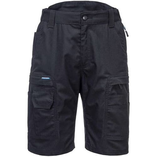 Black Ripstop Bermuda Tough Work Shorts - Sizes 30-42 - Portwest UK