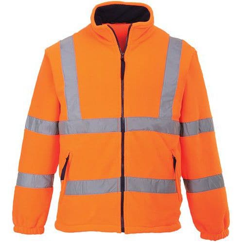 Orange Hi Vis Fleece - Mesh Lined Jacket - XS To XXXL - Portwest