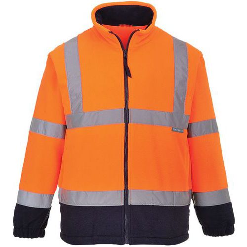 Orange & Blue Hi Vis Fleece Jacket - Mesh Lined - XS To XXXL -Portwest